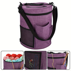 Large Capacity Yarn Storage Bag Portable Knitting Organizer Bag