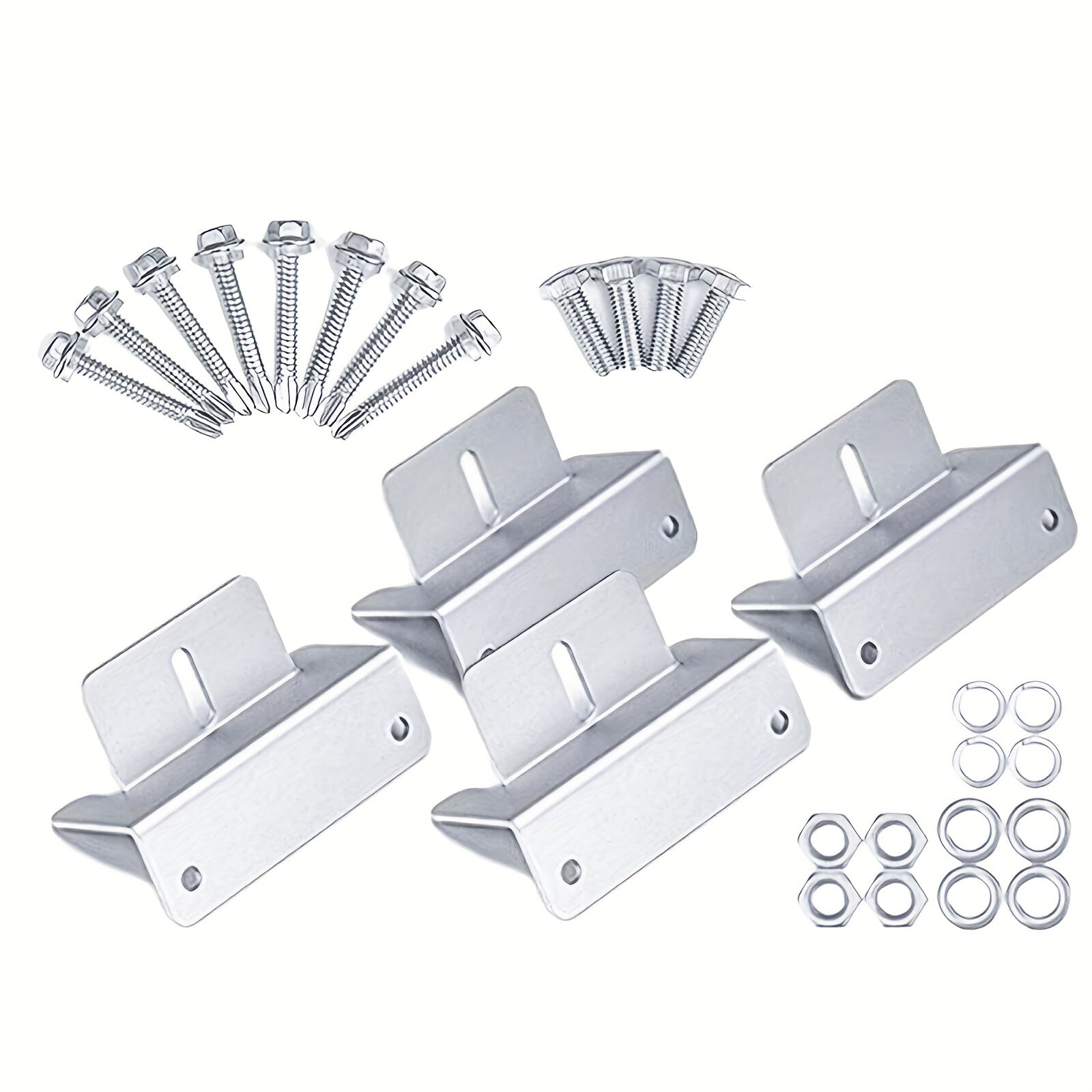 4pcs Outdoor RV Solar Bracket Aluminum Alloy Solar Panel Mounting Block