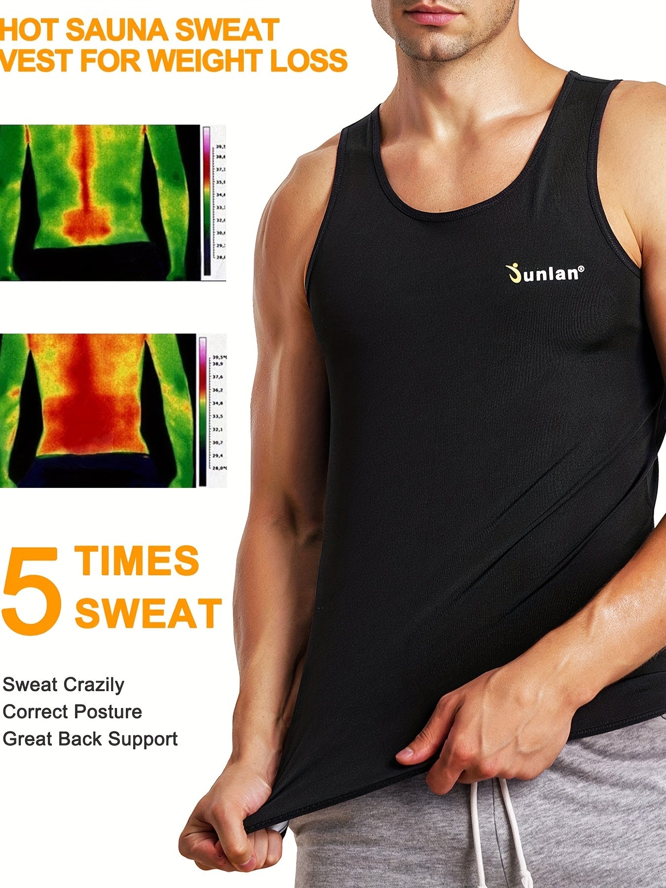 Sauna Ready Men's Sleeveless Tank Top for Waist Training & Gym