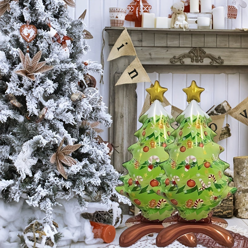 Christmas Tree & Santa Claus Aluminum Balloon Set