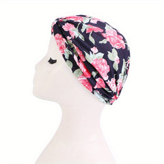 Bowknot Boho Turban Cap Head Wrap Head Scarf Elastic Beanie Chemo