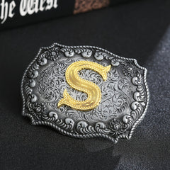 Western Cowboy Letter S Belt Buckle Personalised Casual