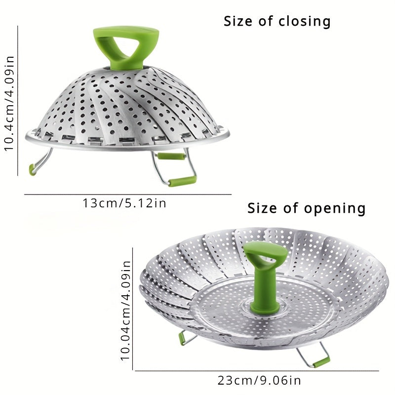 Foldable Stainless Steel Steaming Rack for Outdoor Camping