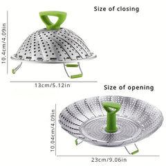 Foldable Stainless Steel Steaming Rack for Outdoor Camping
