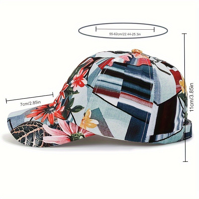 Flower Tree Pattern Baseball Cap Sun Hat