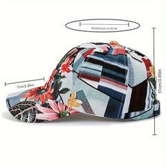 Flower Tree Pattern Baseball Cap Sun Hat