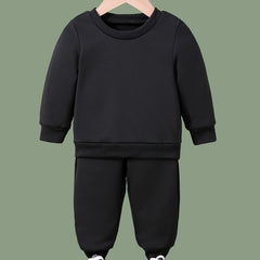 Girls 2pc Crew Neck Long Sleeve Sweatshirt and Sweatpants Set