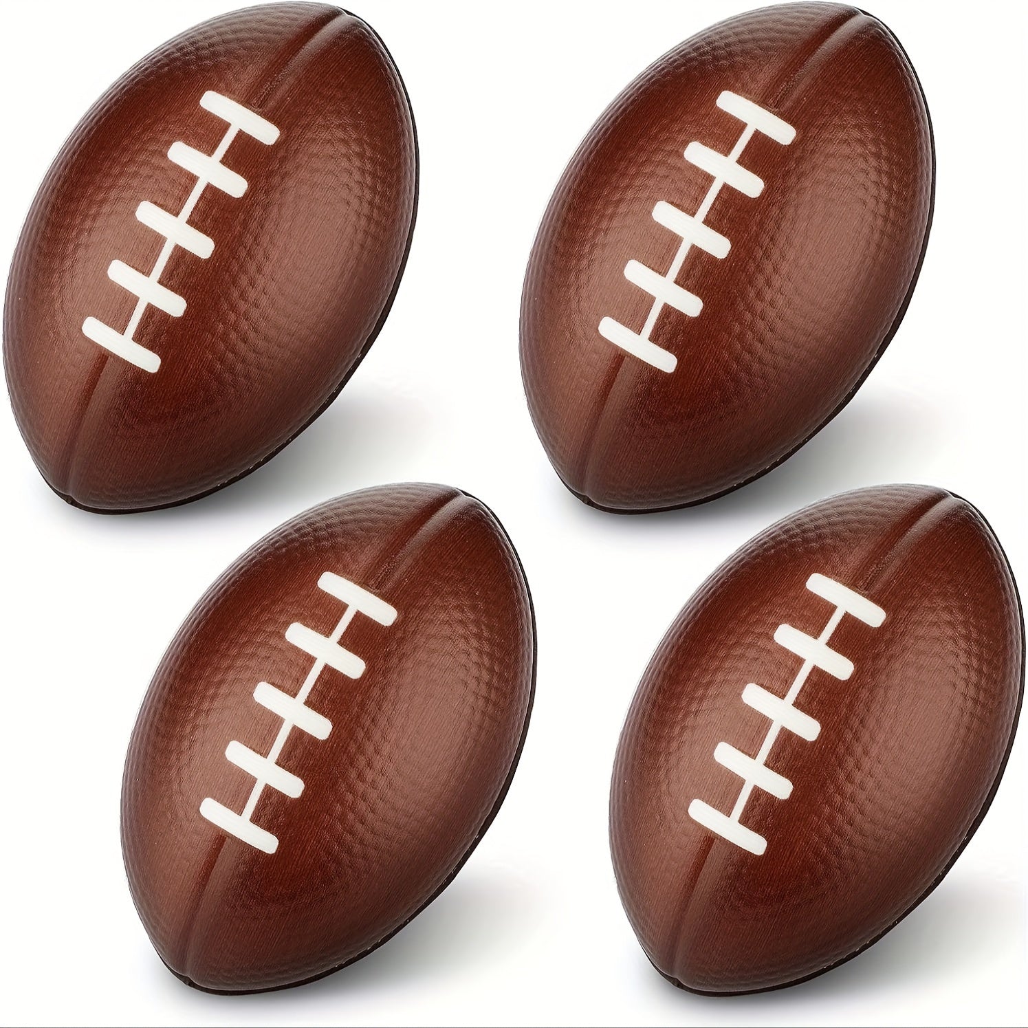 4pcs Foam Toy Footballs Brown Stress Ball for Party Favors