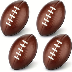 4pcs Foam Toy Footballs Brown Stress Ball for Party Favors