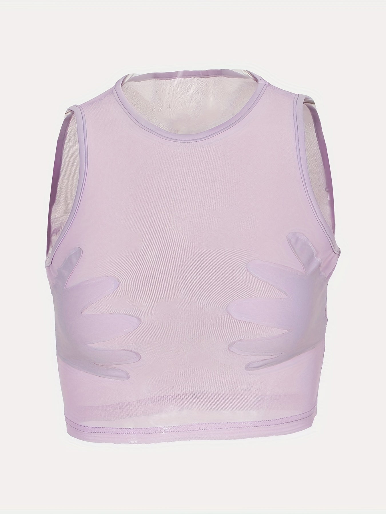 Y2K Sheer Tank Top Sexy Crew Neck Sleeveless Summer Tank Top Women's Clothing
