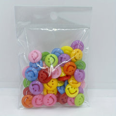 50pcs 15mm Mix Smile Face Plastic Buttons Sewing Clothing Accessories