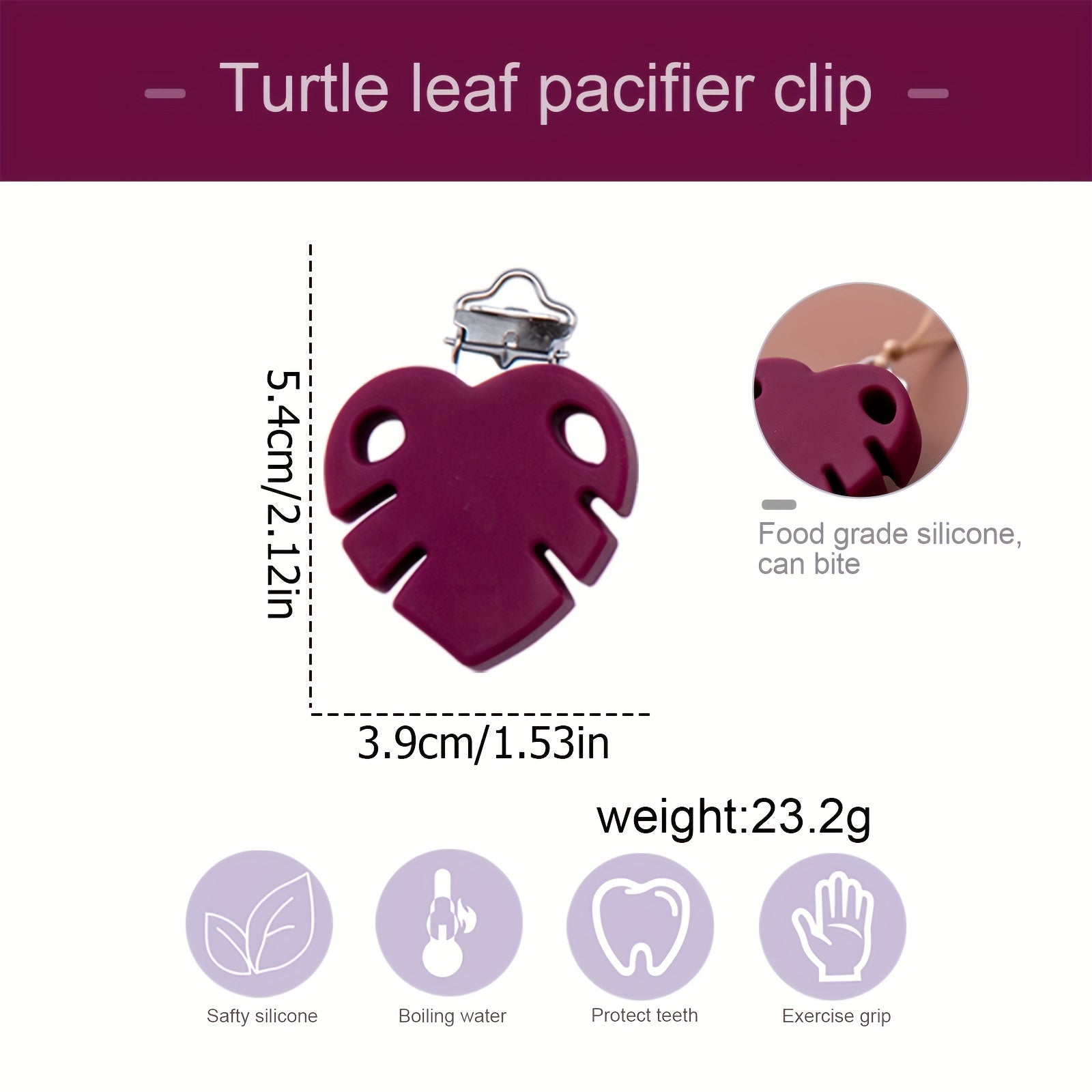 Cute Turtle Pacifier Clip for Babies 0-24 Months