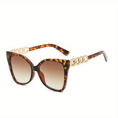 Cat Eye Sunglasses Chain Charm Gradient Glasses Summer Beach Party UV400