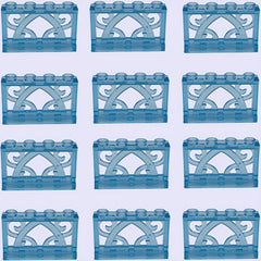 12pcs Building Block Set 1x4x2 Inch Farm Fence DIY Theme Mixed ABS Material