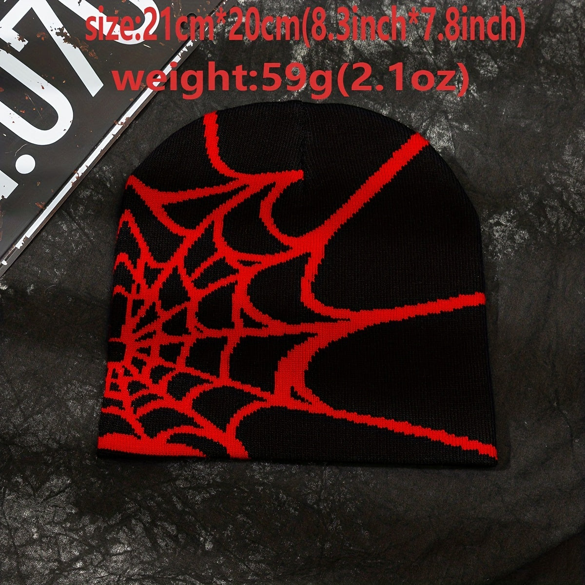 Spider Web Pattern Hip Hop Knitted Wool Hat Mens Sunshade Beanie