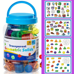 Translucent 3D Geometric Shapes for Kids