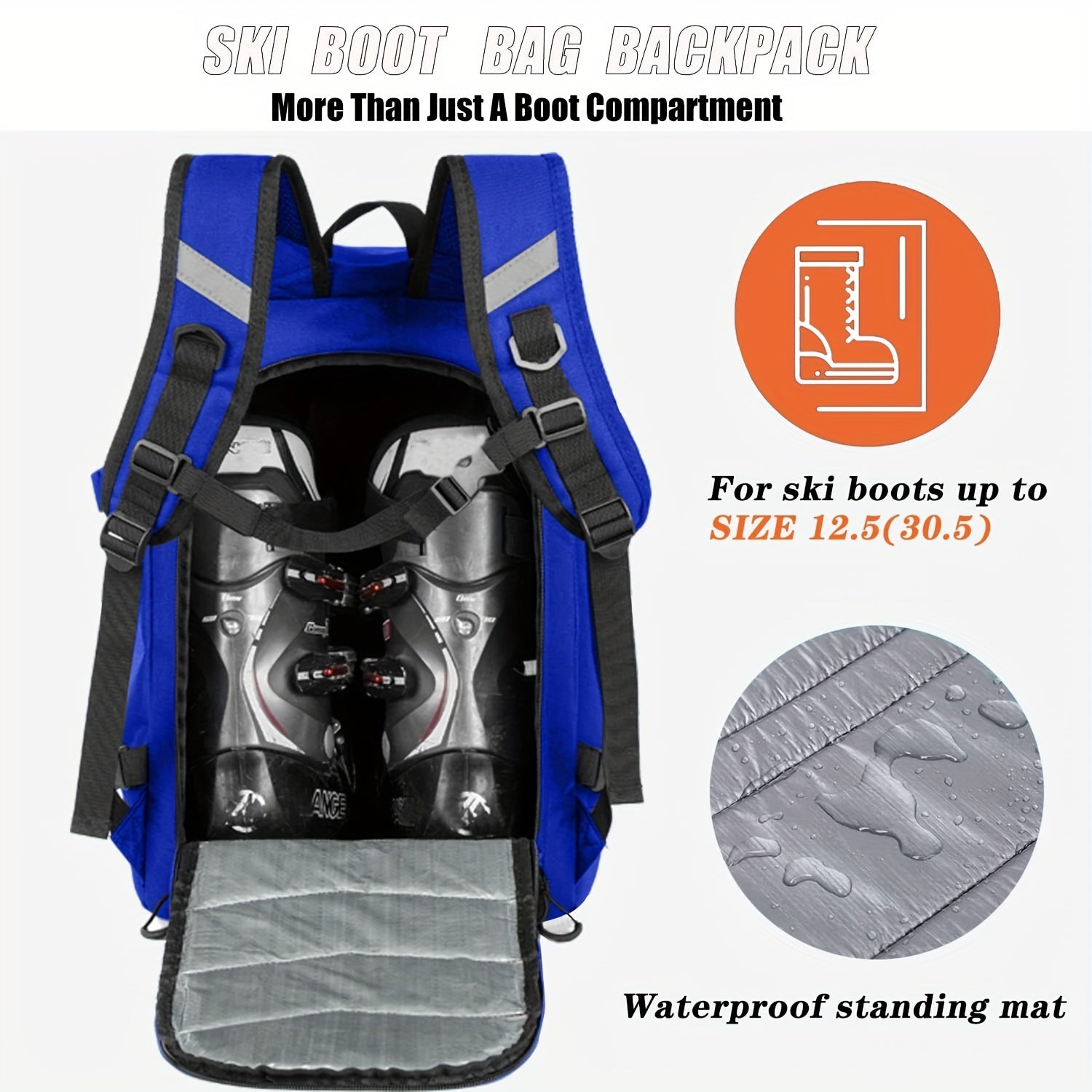 Ski Boot Bag Ski Snowboard Travel Backpack for Gear & Accessories