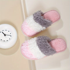 Cozy Plush House Slippers For Girls Anti-Skid Winter Shoes