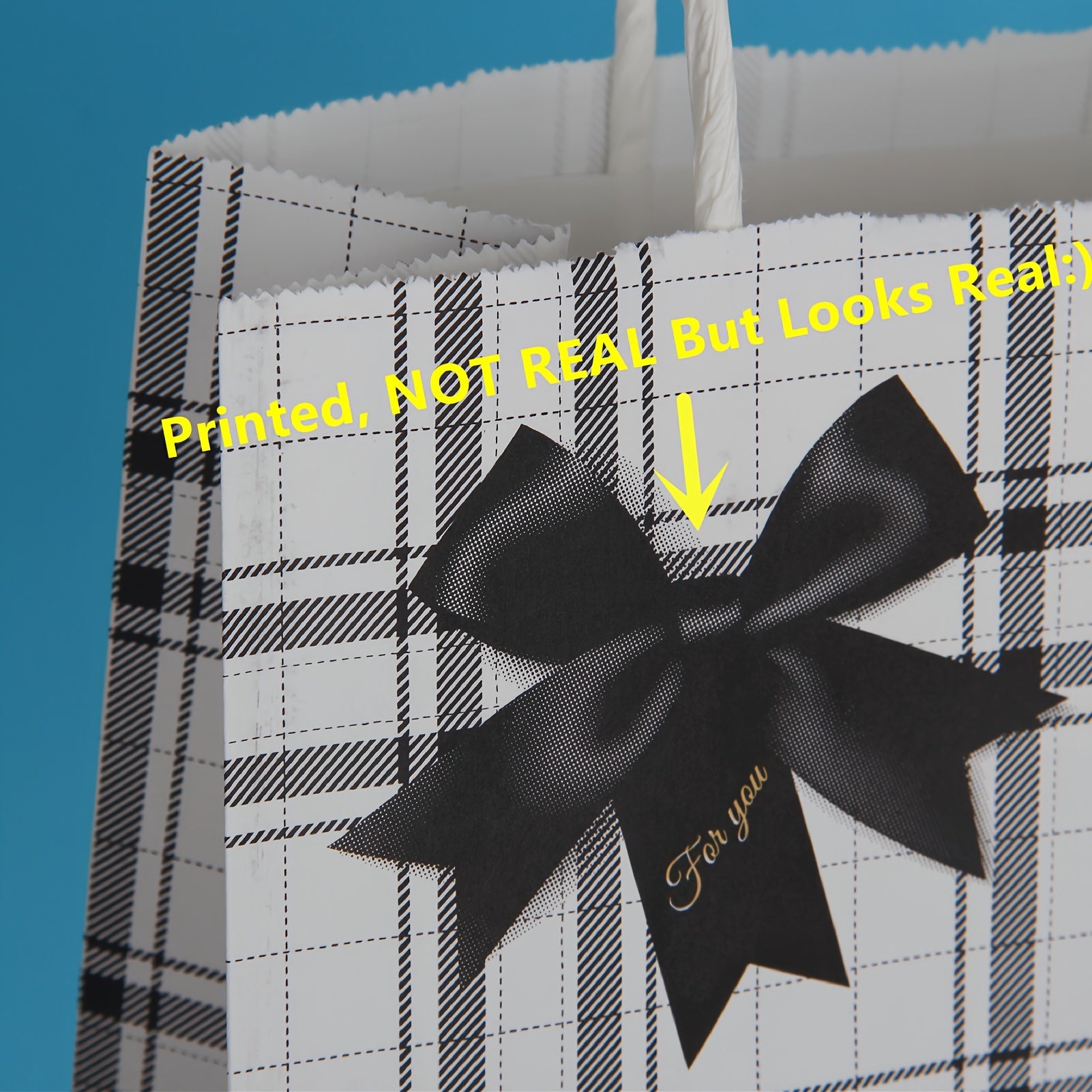 8pcs Plaid Gift Bags with Handle for Christmas Party Wedding Birthday Favor Bags