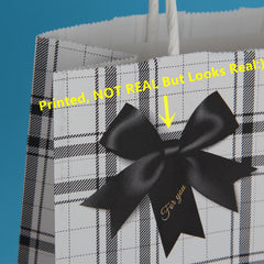 8pcs Plaid Gift Bags with Handle for Christmas Party Wedding Birthday Favor Bags