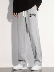 Brooklyn NY Cotton Sweatpants Men s Casual Solid Loose Fit Slightly Stretch