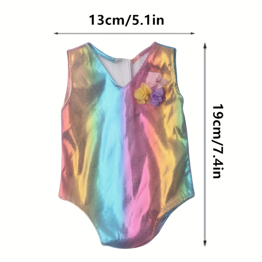Colorful Skirt Lace Dress Swimsuit Set for 18" Girl Doll