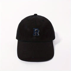 R Embroidered Baseball Cap Casual Sunshade Dad Hat Adjustable Unisex Sun Hats