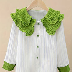 Girls French Style Casual Shirt Top