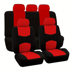 9pcs Pink Car Seat Covers Set For Women Airbag Compatible SoftFabric Comfortable