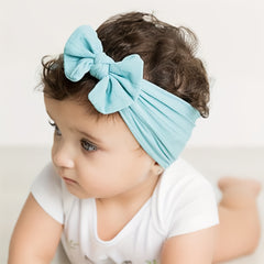 Soft Nylon Bow Headband for Baby Girls