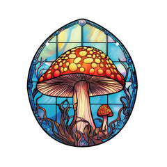 Strange Mushroom Acrylic Round Wall Decoration for Front Door