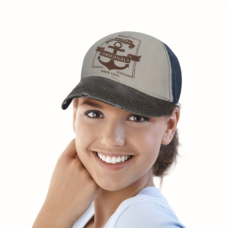Men's Washed Baseball Cap Retro Spring Summer Hat Letter Cap