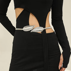 Punk Metal Waistband Golden Belts for Women Girls
