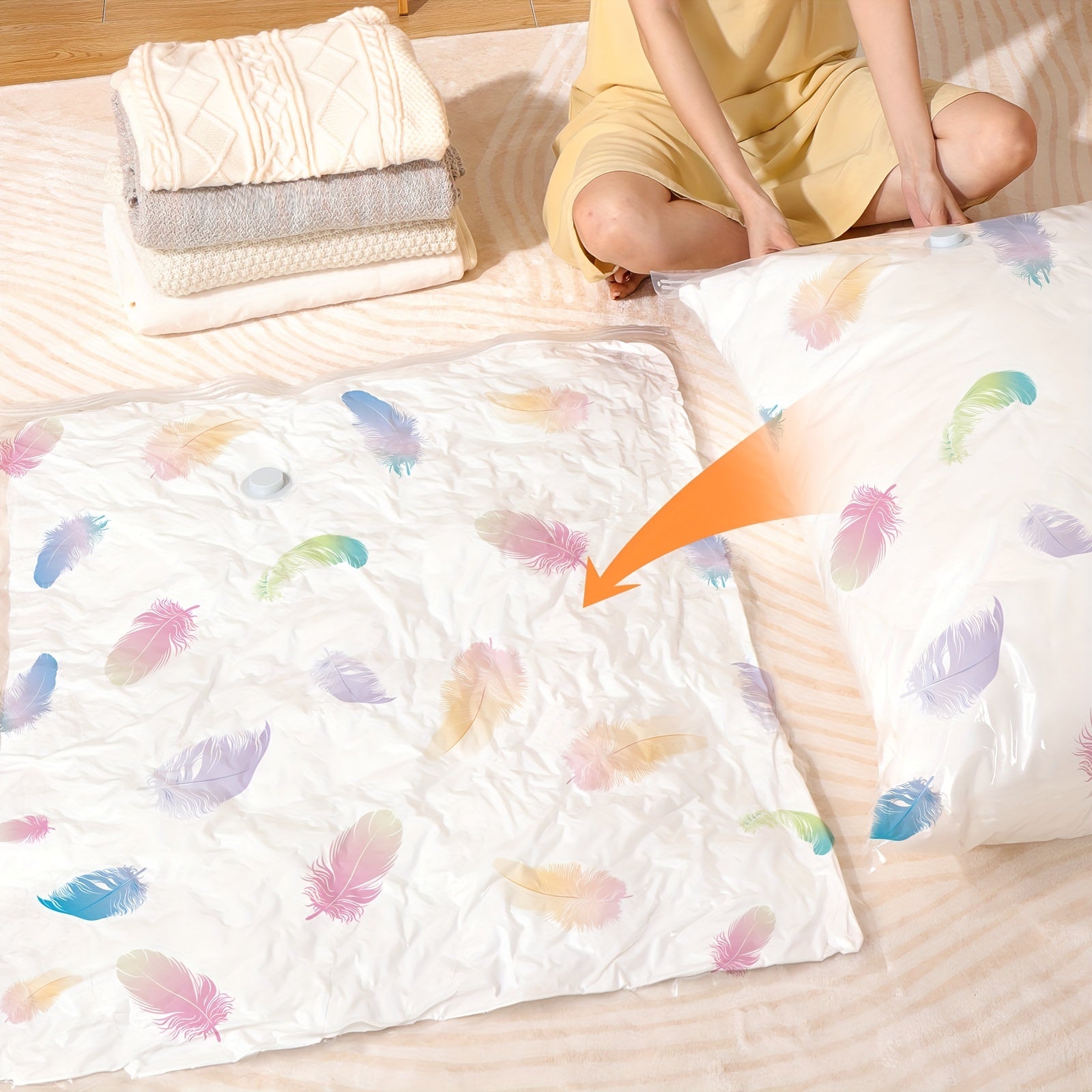 1pc Vacuum Storage Bag Space Saver Bags Quilt Blanket Clothes Storage