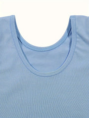 Girls Cotton Short Sleeve Ballet Leotard Romper