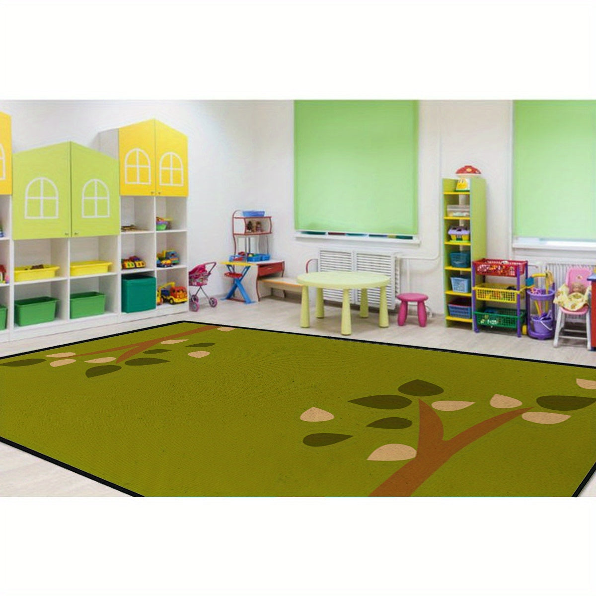 Kids Classroom Rug Anti-slip TPR Children's Area Mat