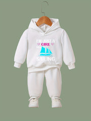 Girl Sailing Pattern 2pcs Activewear Sets for Sports Running