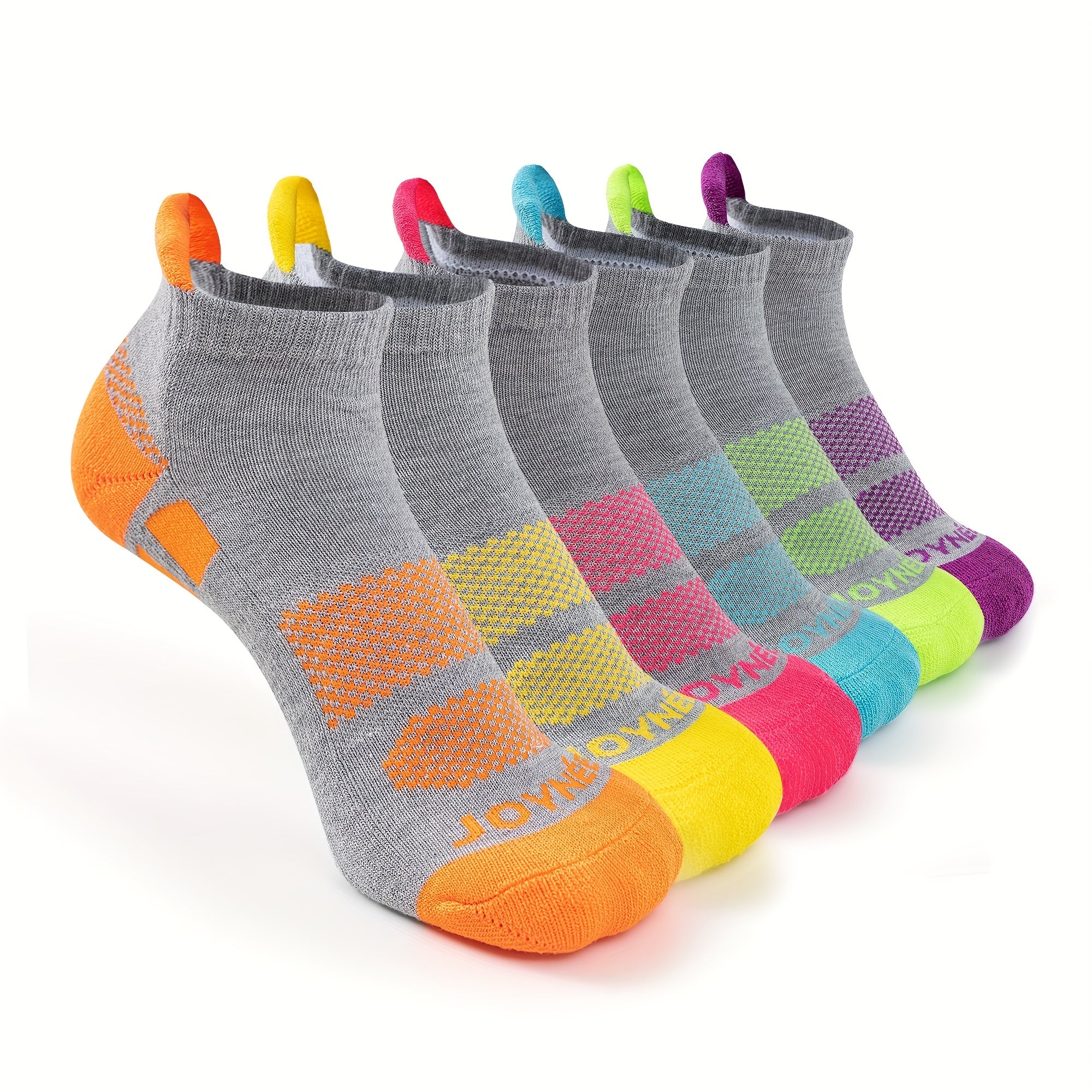6pairs Girls Kids Casual Sports Socks Colorful Ear lifting Short Socks
