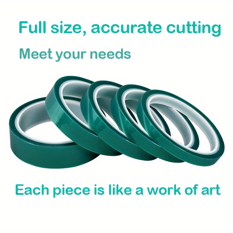 Green Polyester Hi Temp Masking Tape 5mm-50mm 108ft