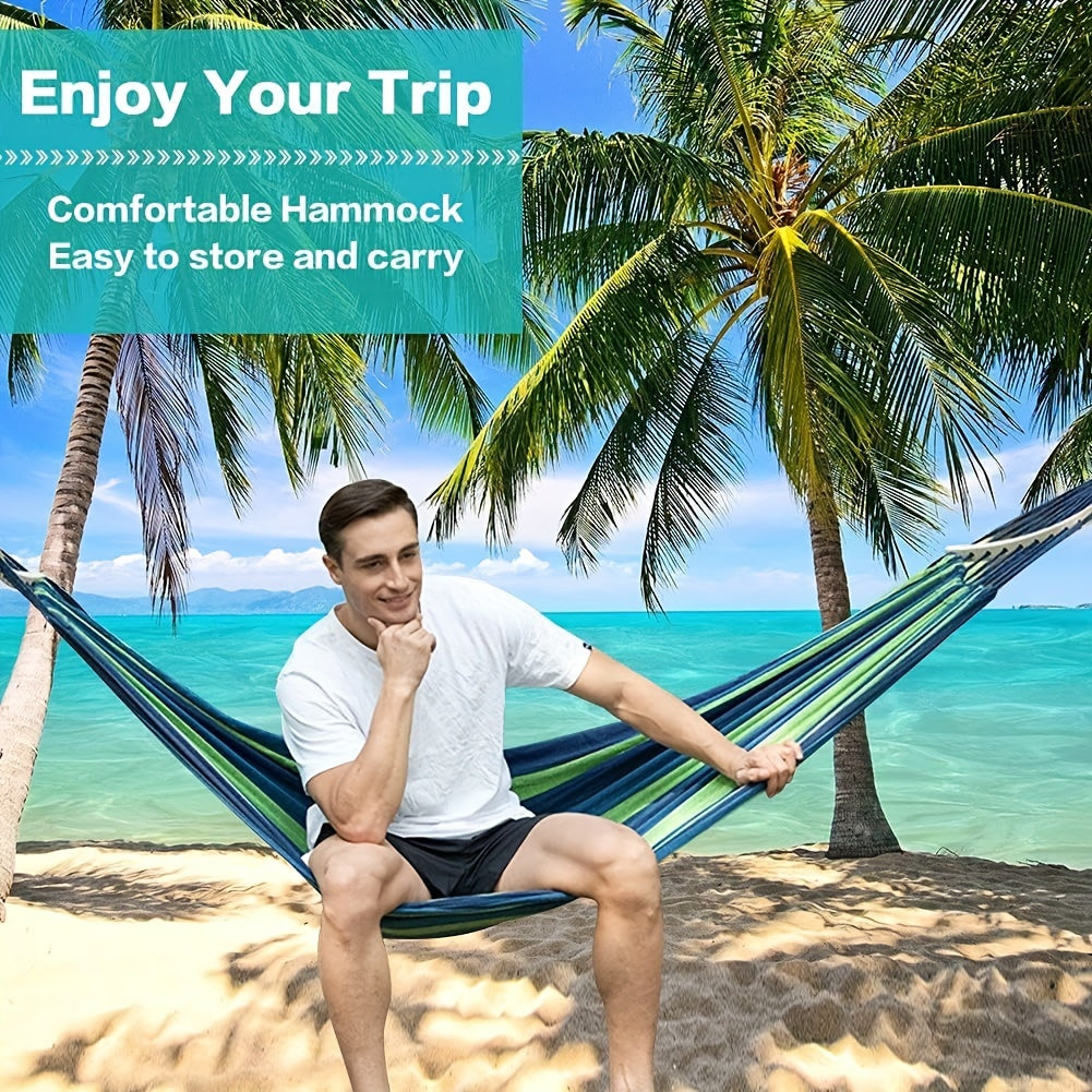 Single Hammock With Tree Straps Durable Portable Hammock