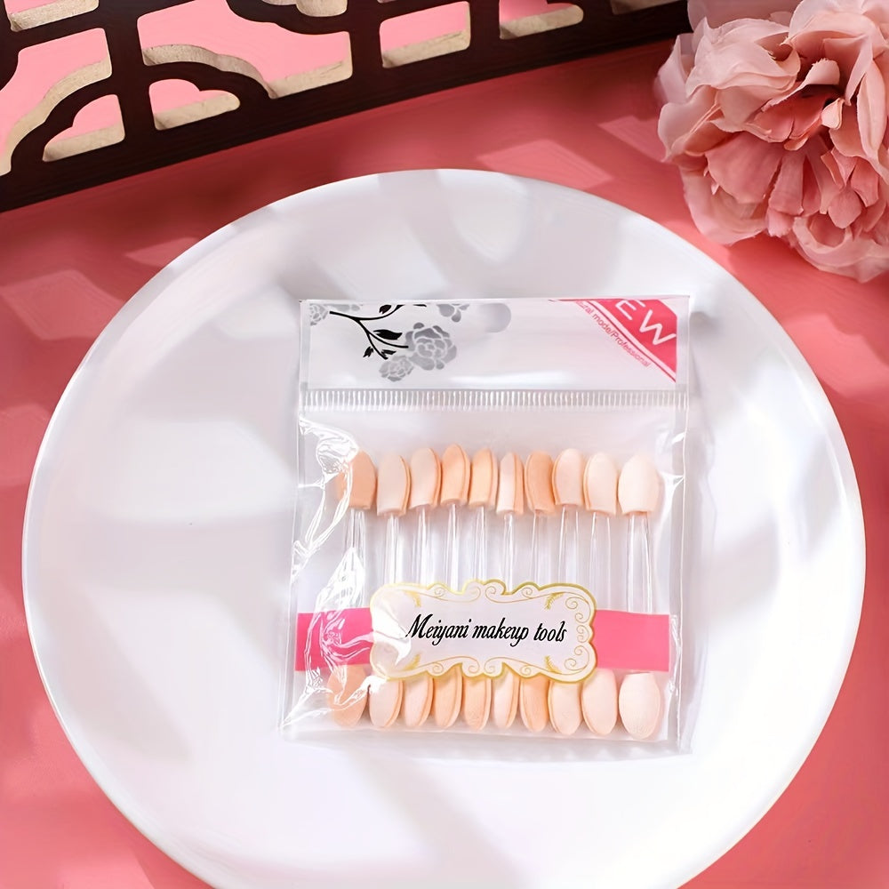 10pcs Sponge Eyeshadow Applicators Double Sided Makeup Applicator