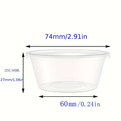 50pcs 2.4 oz Mucus Foam Ball Storage Container with Lid