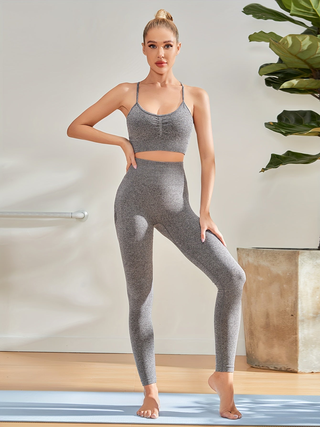 Seamless Sports Fitness Yoga Leggings High Waist Tight Pants Women's Activewear