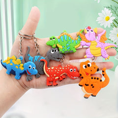 6pcs Dinosaur Keychain Pendant Party Small Gift