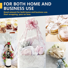 Clear Cellophane Wrapping Paper for Gifts, Christmas, Wedding - 1 Roll