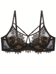 Lace Wireless Push Up Bra Cut Out Sexy Breathable Lingerie