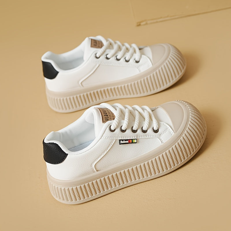 Women's Letter Pattern Athletic Skate Shoes Soft Sole Casual Sneakers