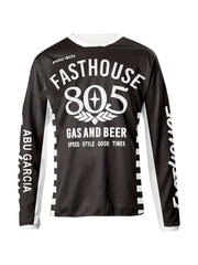 Men's Cycling Jersey Quick Dry Moisture Wicking Tech Letter Print