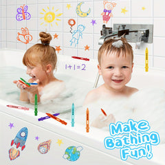 Bath Crayons Set Washable Colorful Bathtub Markers Toys for Kids