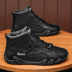 Men's Winter Snow Boots Thermal Hiking Shoes with Fuzzy Lining